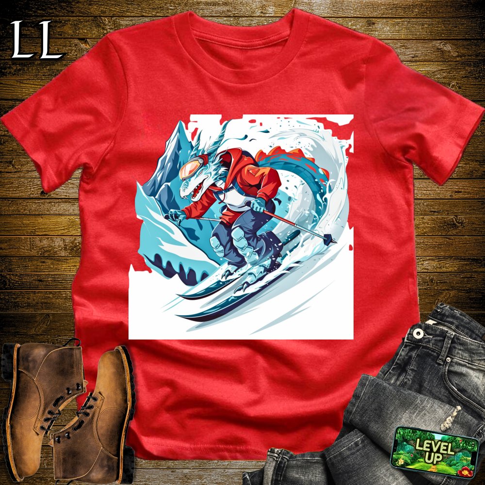 Ski Dragon Softstyle Tee - Red - LegacyLayers