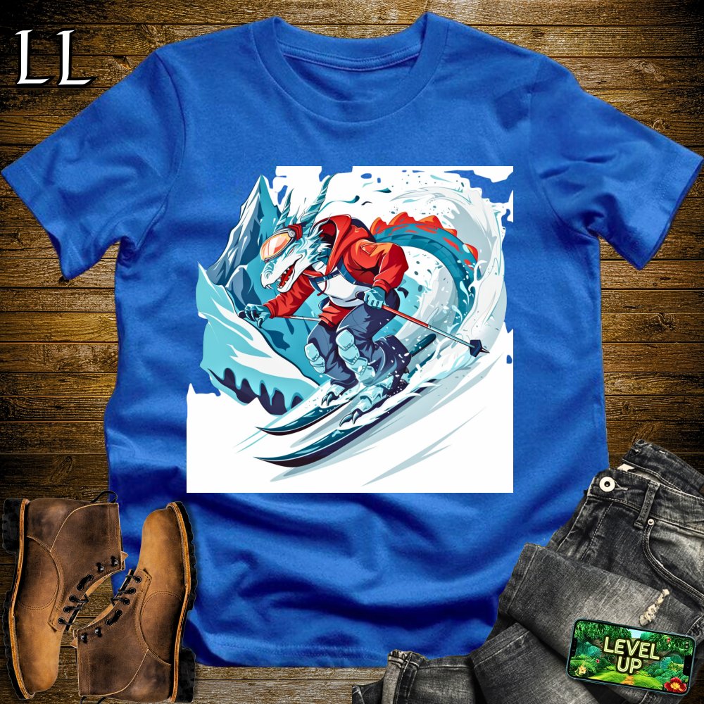 Ski Dragon Softstyle Tee - Royal - LegacyLayers