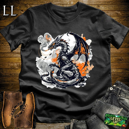 Smoking Dragon Softstyle Tee - Black - LegacyLayers