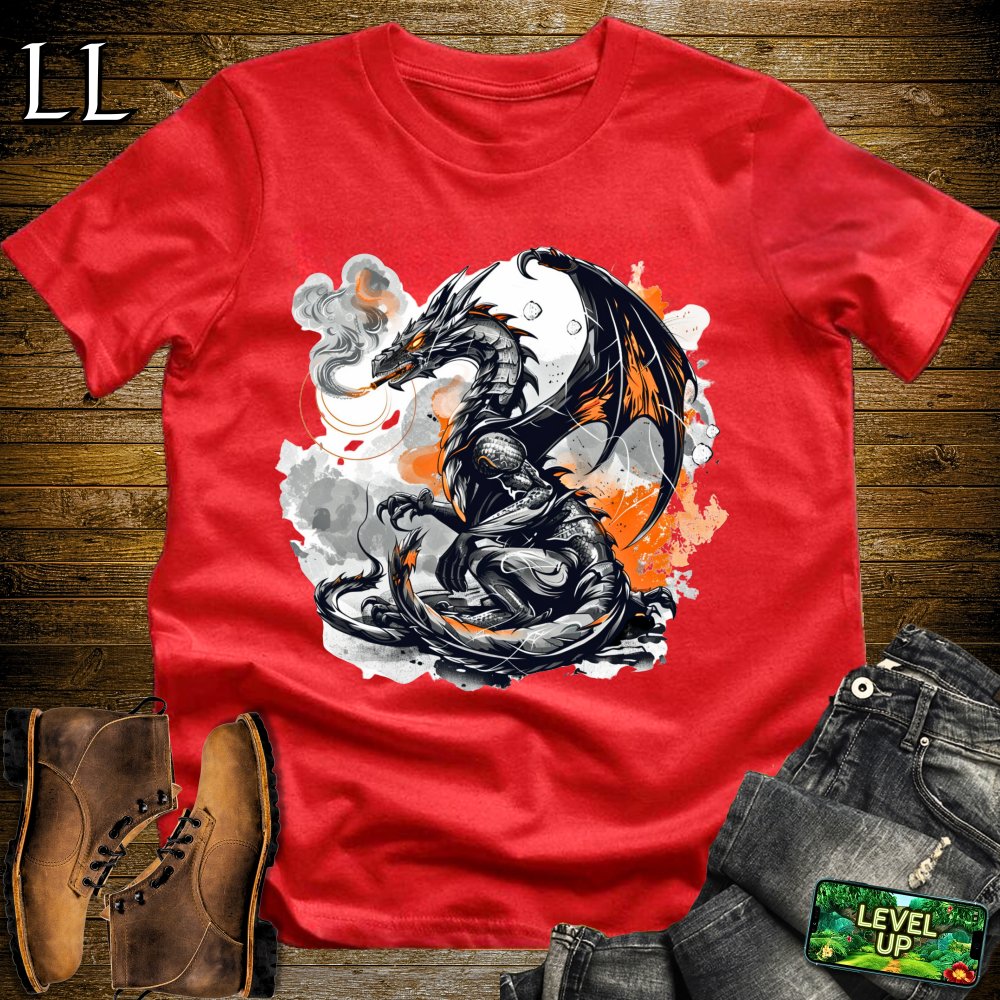 Smoking Dragon Softstyle Tee - Red - LegacyLayers