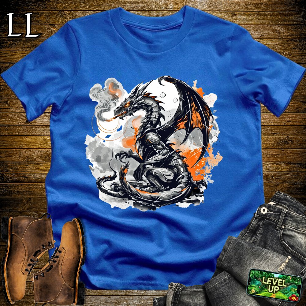 Smoking Dragon Softstyle Tee - Royal - LegacyLayers