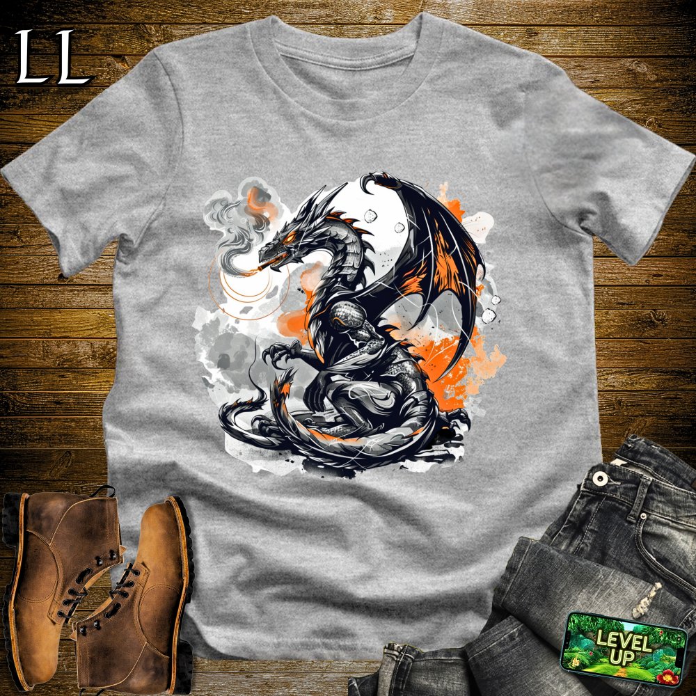 Smoking Dragon Softstyle Tee - Sport Grey - LegacyLayers