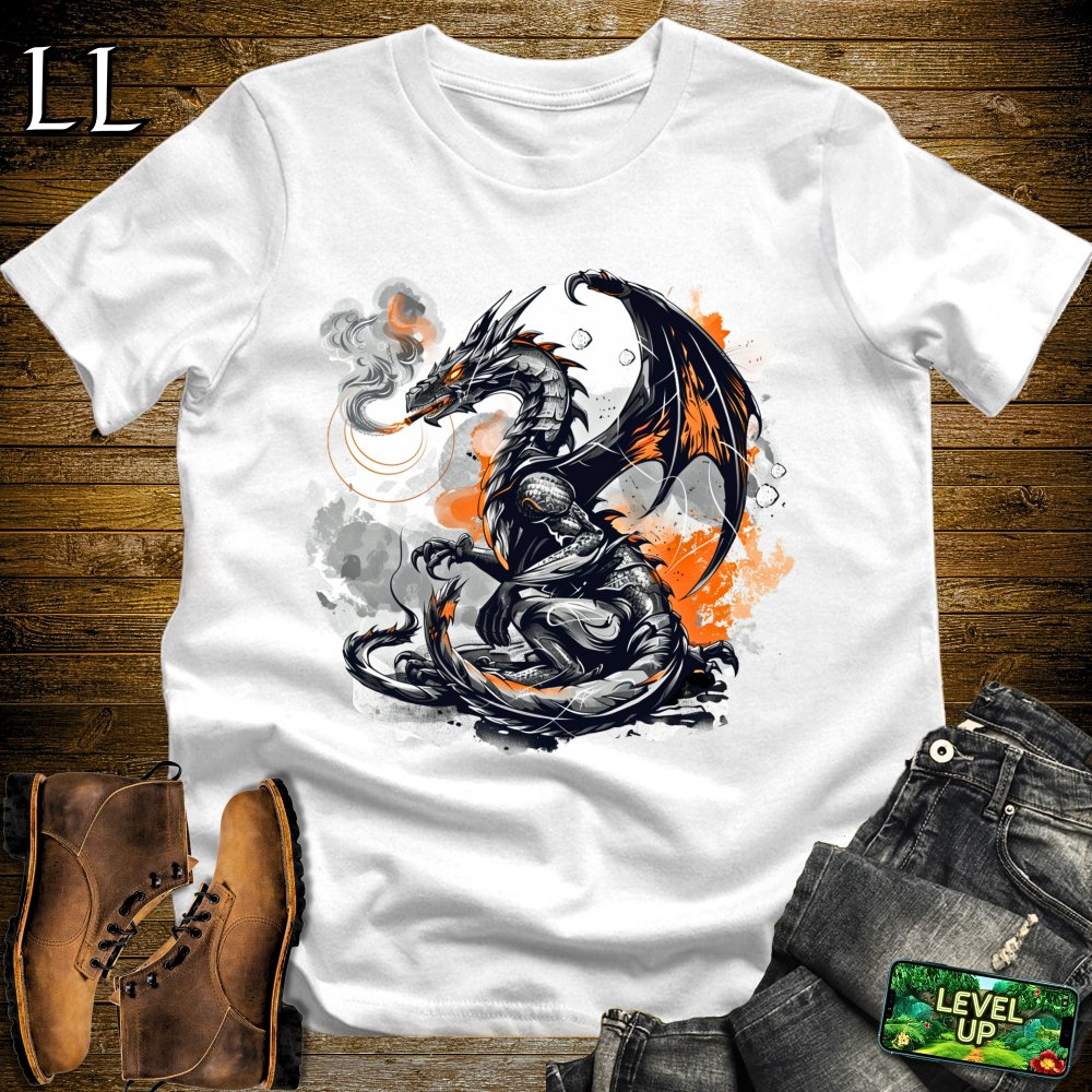 Smoking Dragon Softstyle Tee - White - LegacyLayers