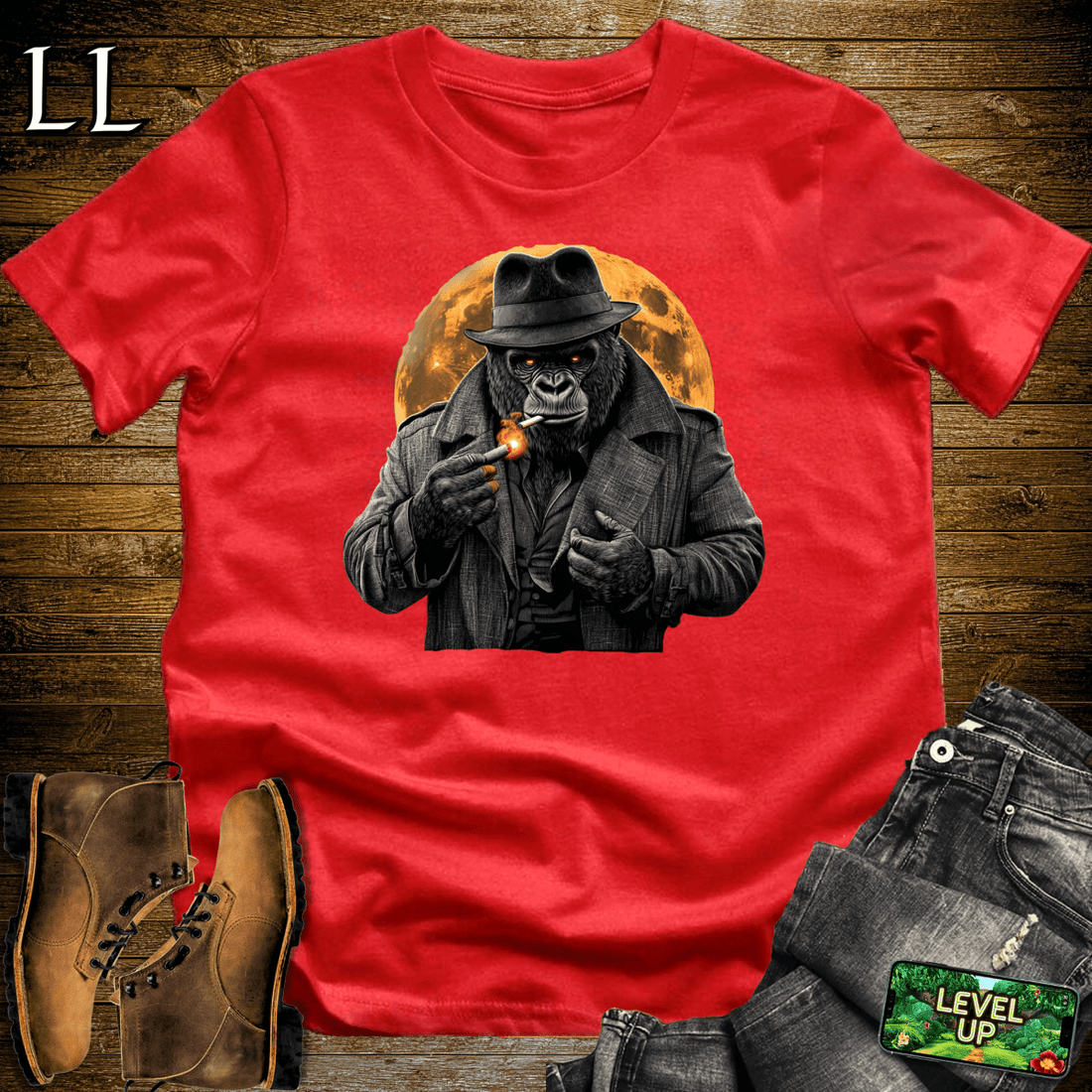 Smoking Gorilla Red | Smoking Style Tee