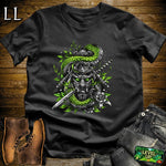 Snake Samurai Black | Reptile Warrior Graphic Tee