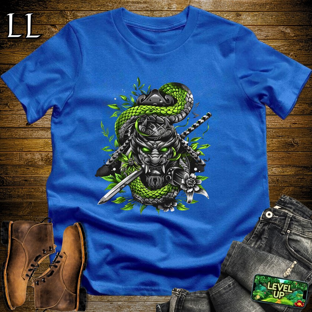 Snake Samurai Softstyle Tee - Royal - LegacyLayers