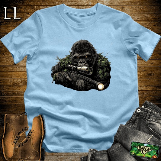 Sniper Gorilla Softstyle Tee - Light Blue - LegacyLayers