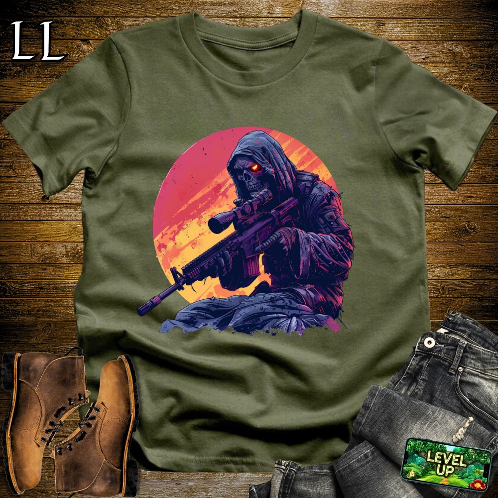 Sniper Grim Reaper Softstyle Tee - Military Green - LegacyLayers