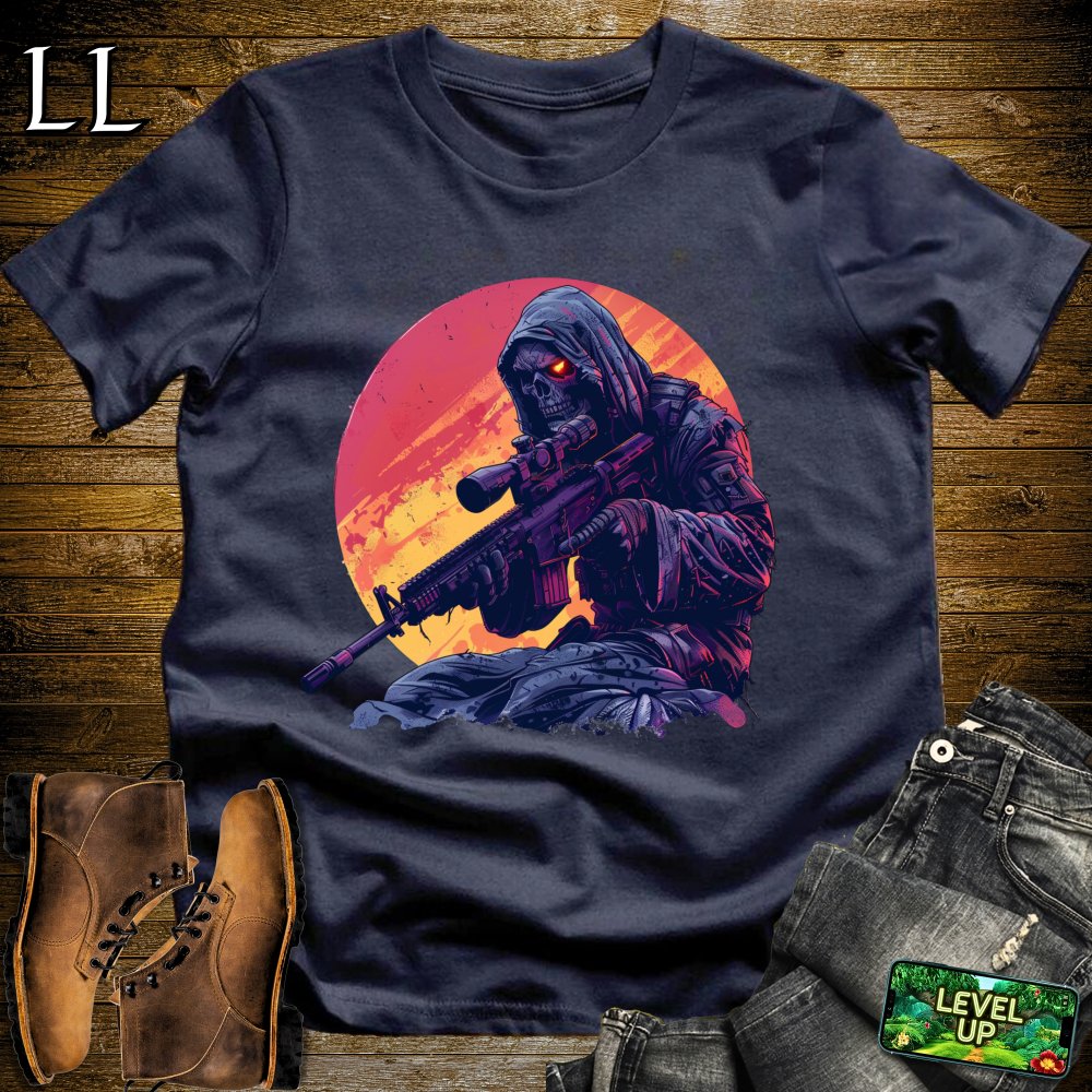 Sniper Grim Reaper Softstyle Tee - Navy - LegacyLayers