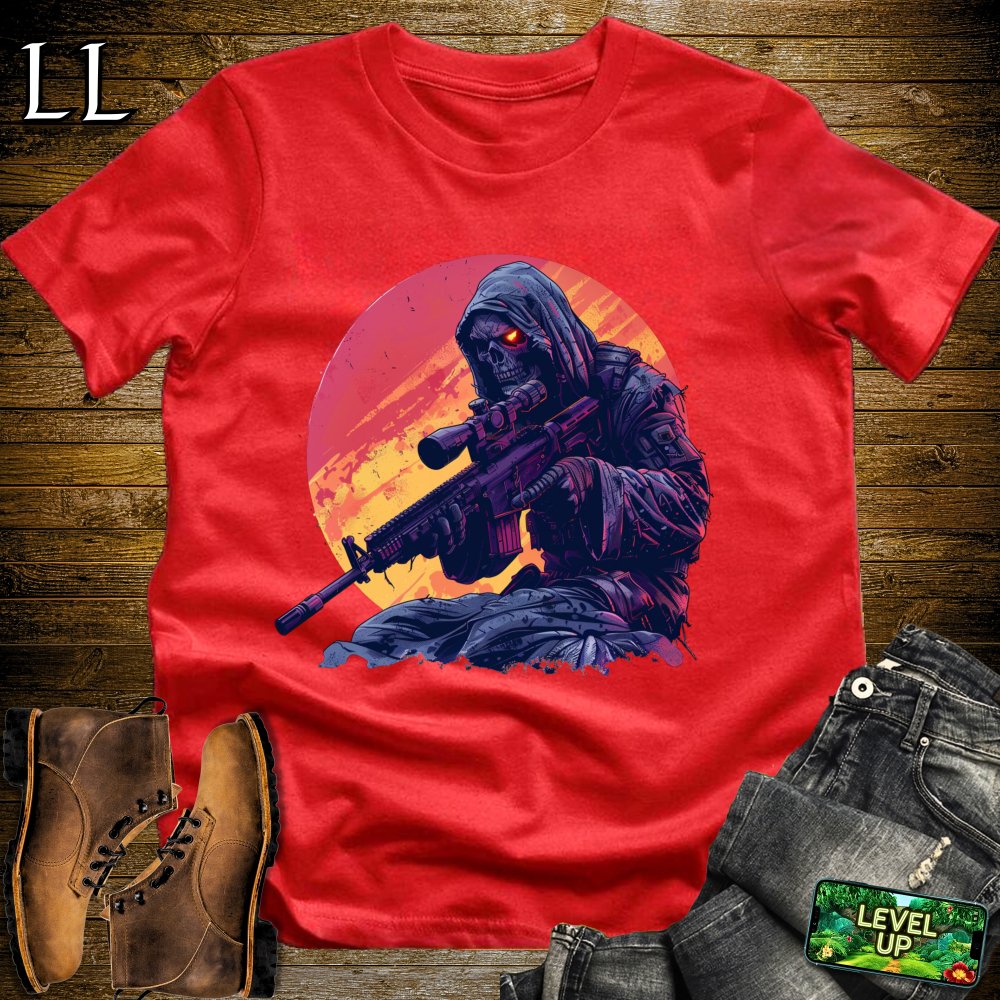 Sniper Grim Reaper Softstyle Tee - Red - LegacyLayers