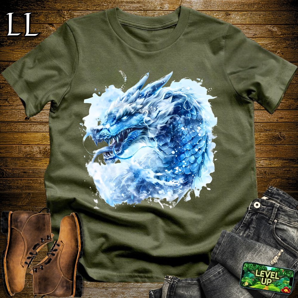 Snow Dragon Softstyle Tee - Military Green - LegacyLayers