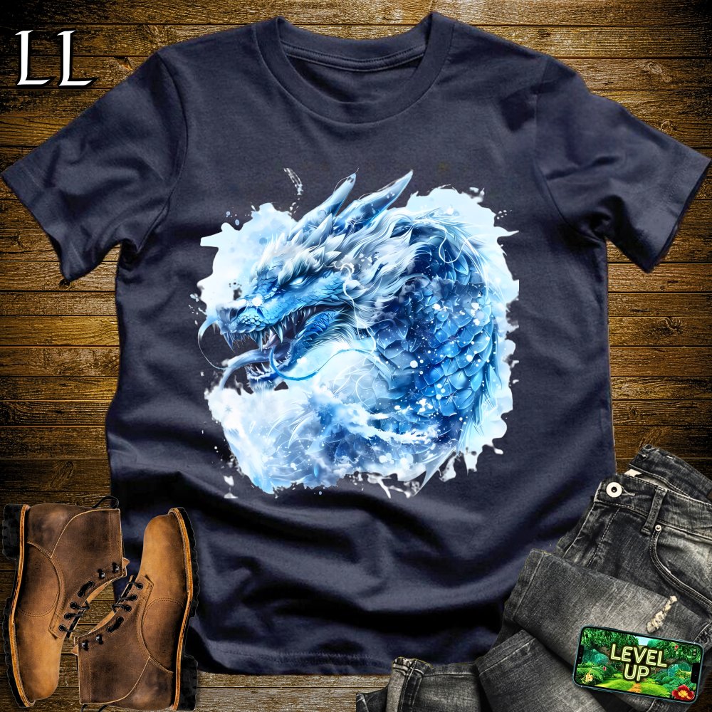 Snow Dragon Softstyle Tee - Navy - LegacyLayers