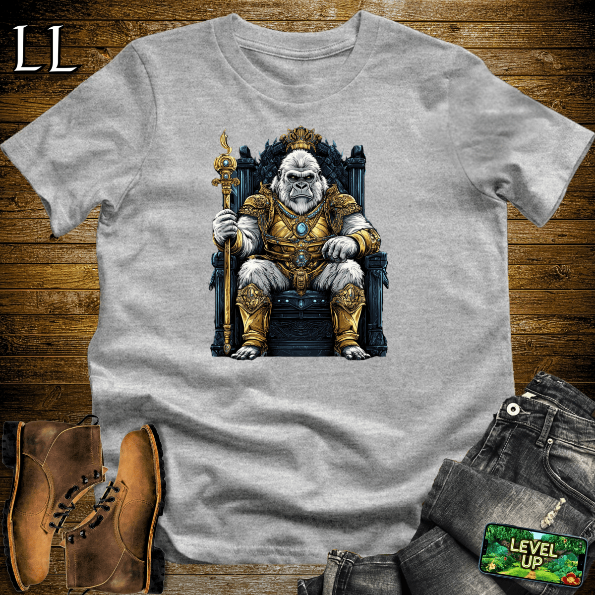 Snow King Gorilla Softstyle Tee - Sport Grey - LegacyLayers
