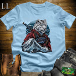 Snow Leopard Samurai Light Blue | Mountain Warrior Tee