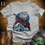 Snow Leopard Samurai Sport Grey | Mountain Warrior Tee