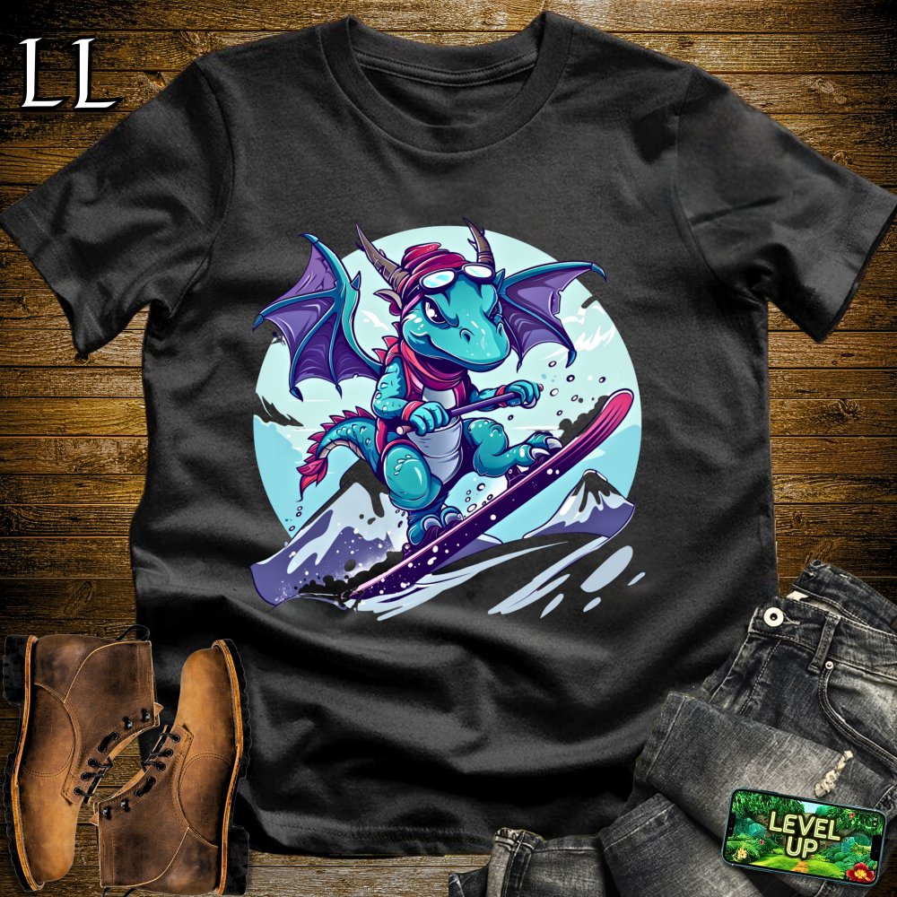 Snowboard Dragon Softstyle Tee - Black - LegacyLayers