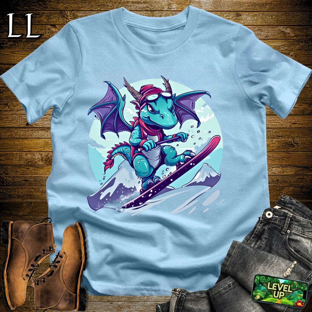 Snowboard Dragon Softstyle Tee - Light Blue - LegacyLayers