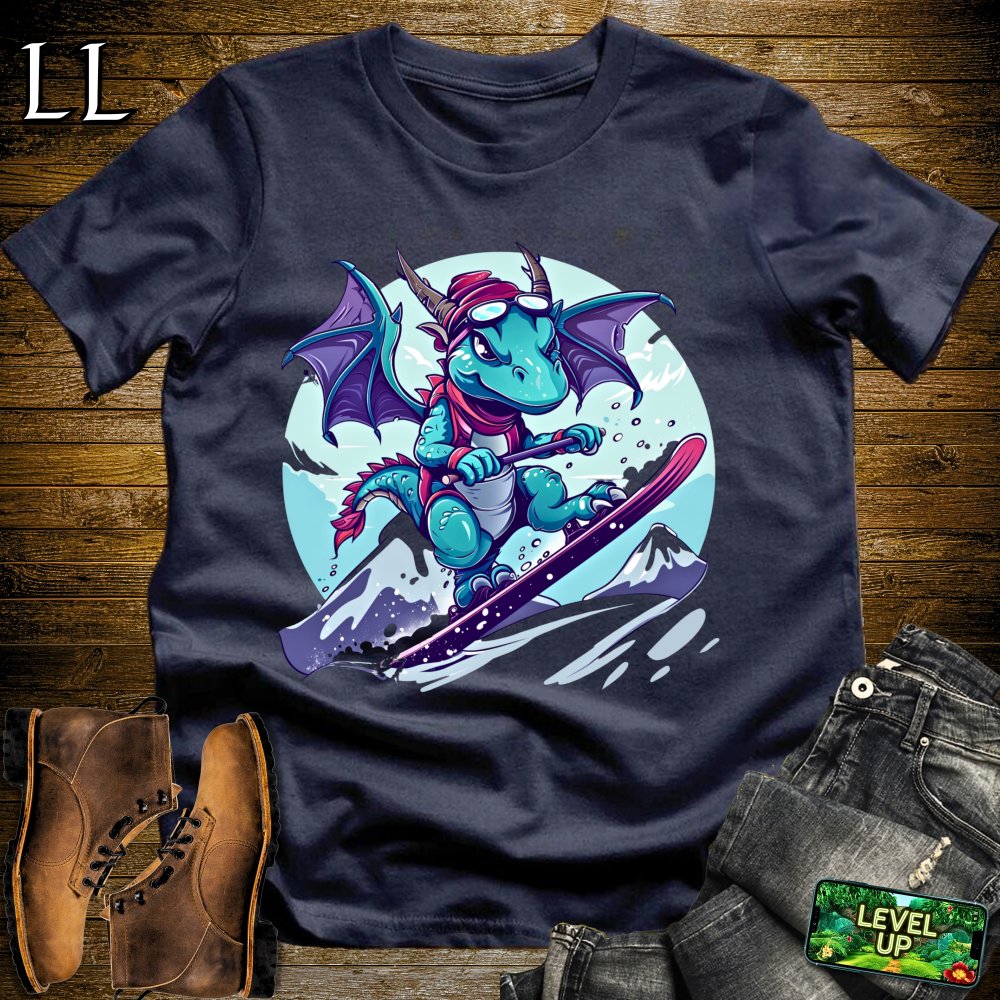 Snowboard Dragon Softstyle Tee - Navy - LegacyLayers