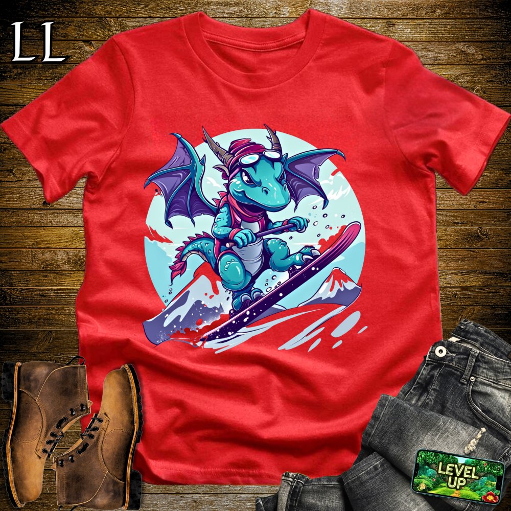 Snowboard Dragon Softstyle Tee - Red - LegacyLayers