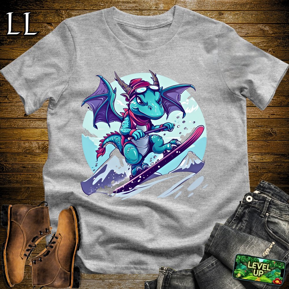 Snowboard Dragon Softstyle Tee - Sport Grey - LegacyLayers