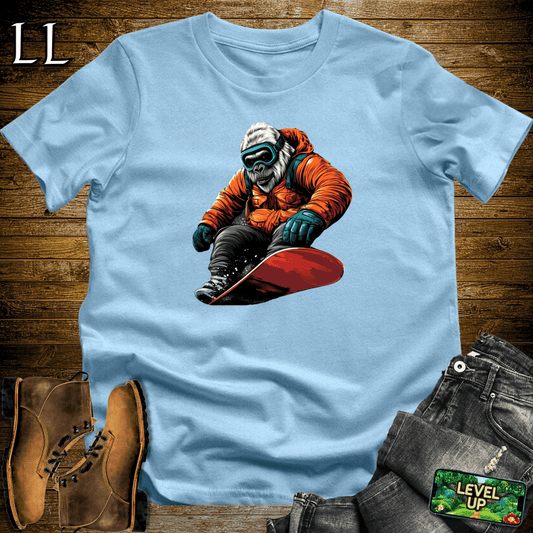 Snowboard Gorilla Softstyle Tee - Light Blue - LegacyLayers