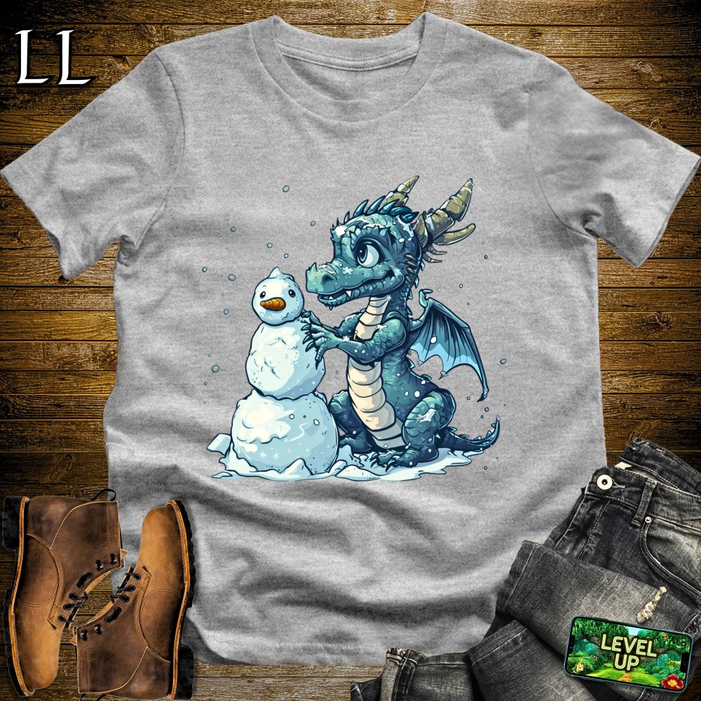 Snowman Dragon Softstyle Tee - Sport Grey - LegacyLayers