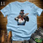 Snowman Gorilla Softstyle Tee Light Blue | Winter Fun Tee