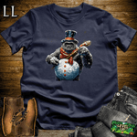 Snowman Gorilla Softstyle Tee Navy | Winter Fun Tee