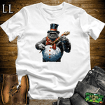 Snowman Gorilla Softstyle Tee White | Winter Fun Tee