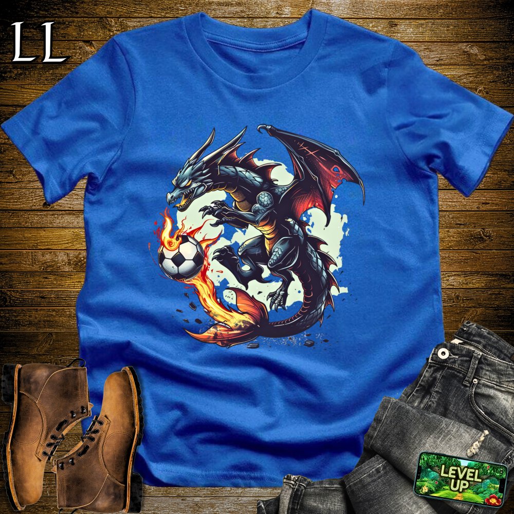 Soccer Dragon Softstyle Tee - Royal - LegacyLayers