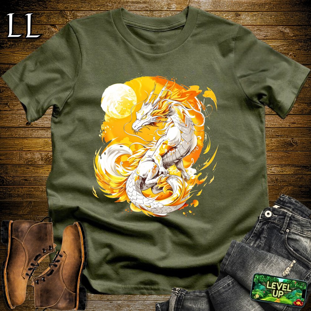 Solar Dragon Softstyle Tee - Military Green - LegacyLayers