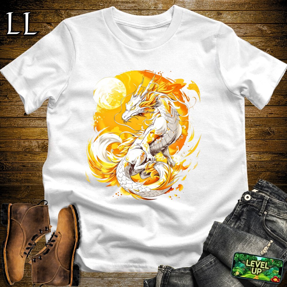 Solar Dragon Softstyle Tee - White - LegacyLayers