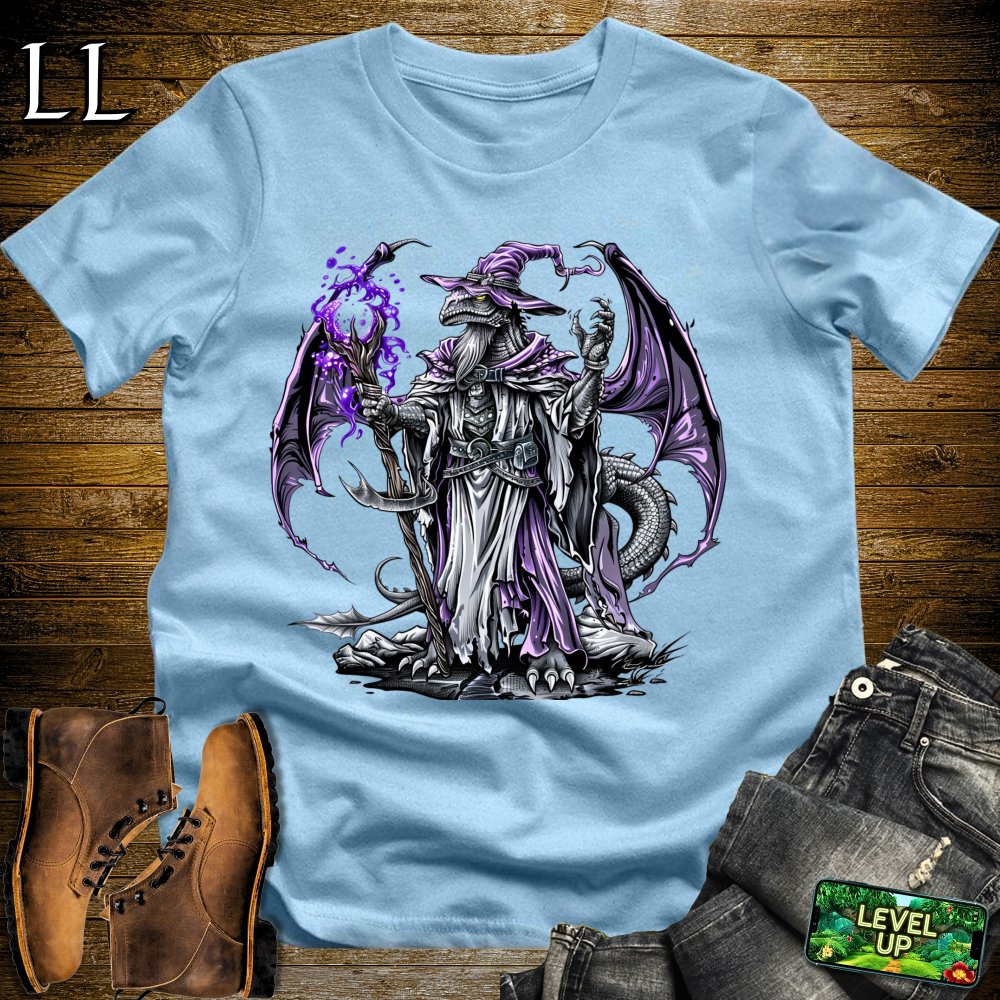 Sorcerer Dragon Softstyle Tee - Light Blue - LegacyLayers