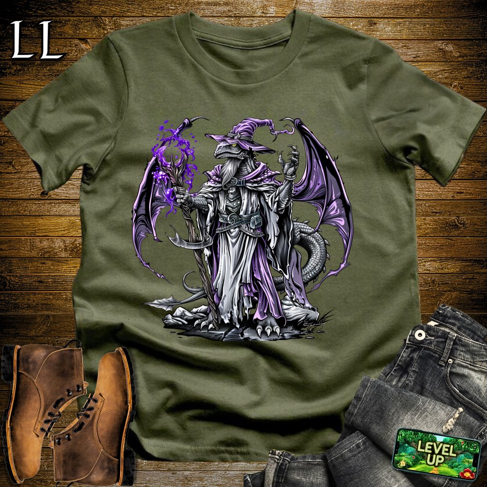 Sorcerer Dragon Softstyle Tee - Military Green - LegacyLayers