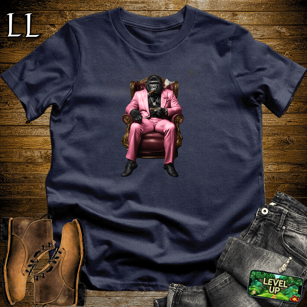 South Beach Cigar Gorilla Navy | Gorilla Graphic Tee