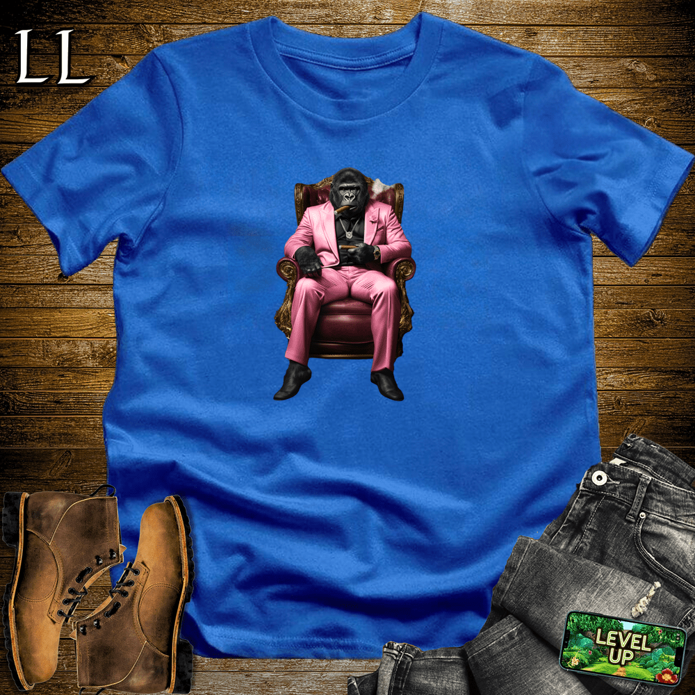 South Beach Cigar Gorilla Royal Blue | Gorilla Graphic Tee