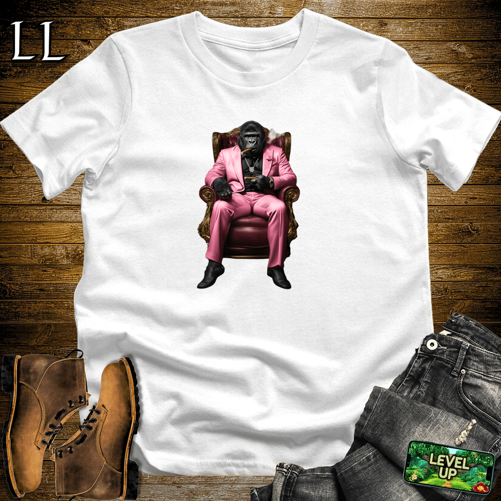 South Beach Cigar Gorilla White | Gorilla Graphic Tee