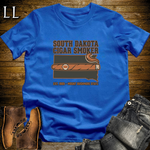South Dakota Cigar Smoker T-Shirt Royal Blue | South Dakota Cigar Society Tee