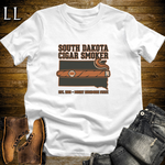South Dakota Cigar Smoker T-Shirt White | South Dakota Cigar Society Tee