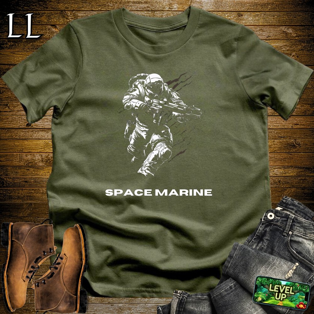 Space Marine Softstyle Tee - Military Green - LegacyLayers