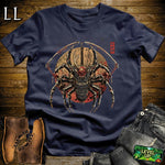 Spider Samurai Navy | Arachnid Warrior Graphic Tee
