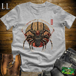 Spider Samurai Sport Grey | Arachnid Warrior Graphic Tee