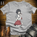 Sakura's Smoke Break Cigar Girl T-Shirt Sport Grey | Cigar Pin-Up Girl Tee