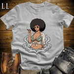 Coco's Smoke Break Cigar Girl T-Shirt Sport Grey | Cigar Pin-Up Girl Tee