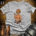 Aurelia's Smoke Break Cigar Girl T-Shirt Sport Grey | Cigar Pin-Up Girl Tee