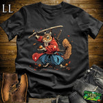 Squirrel Samurai Black | Nature Warrior Graphic Tee