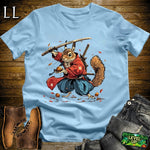 Squirrel Samurai Light Blue | Nature Warrior Graphic Tee