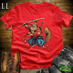 Squirrel Samurai Red | Nature Warrior Graphic Tee