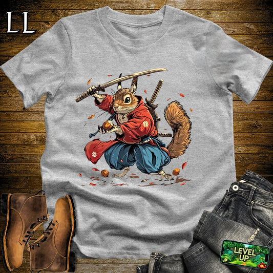 Squirrel Samurai Softstyle Tee - Sport Grey - LegacyLayers