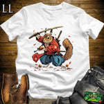 Squirrel Samurai White | Nature Warrior Graphic Tee